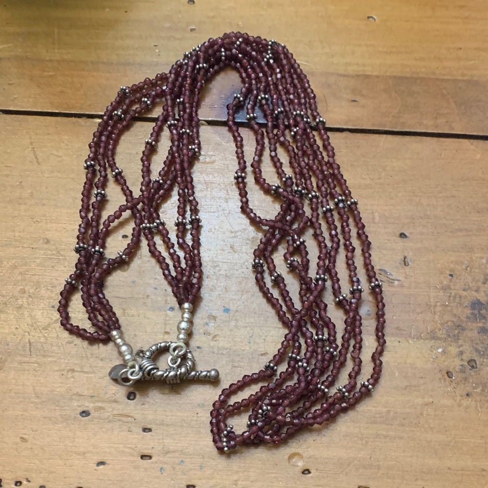 Garnet Sterling Necklace